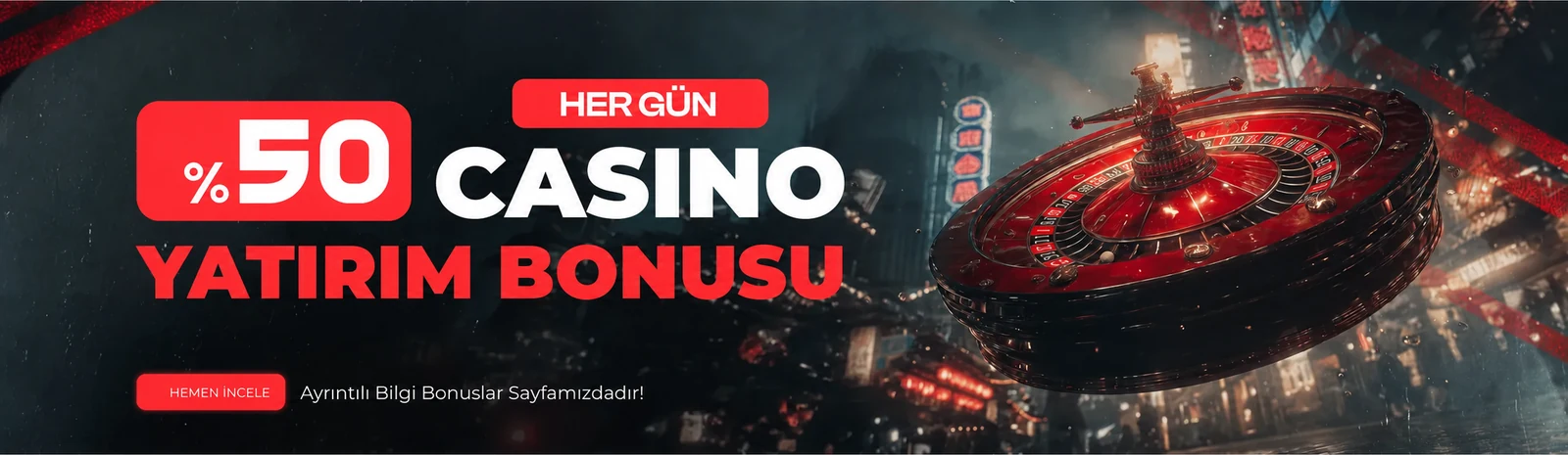 Tokyobet Her Gün %50 Casino Yatırım Bonusu